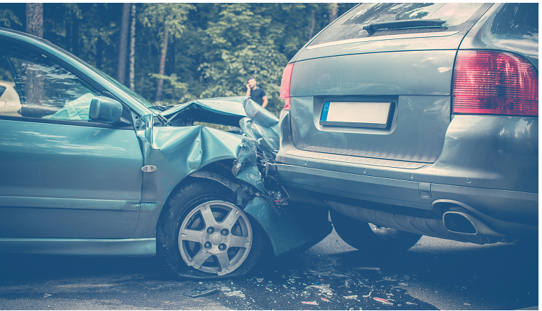 accidente de coche por detrás